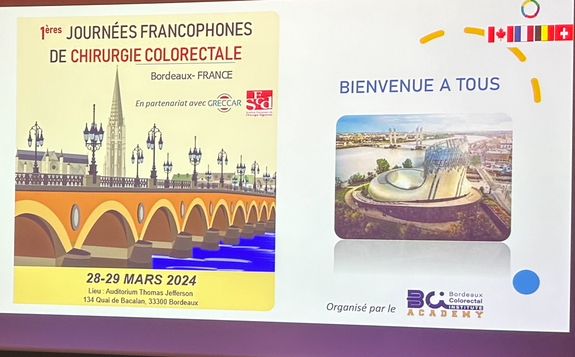 Congrès de chirurgie colo-rectal à Bordeaux mars 2024